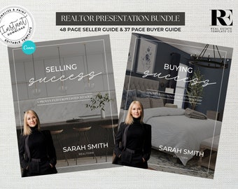 Real Estate Listing Presentation Buyer Presentation Bundle Canva Template for Realtor Marketing Kit