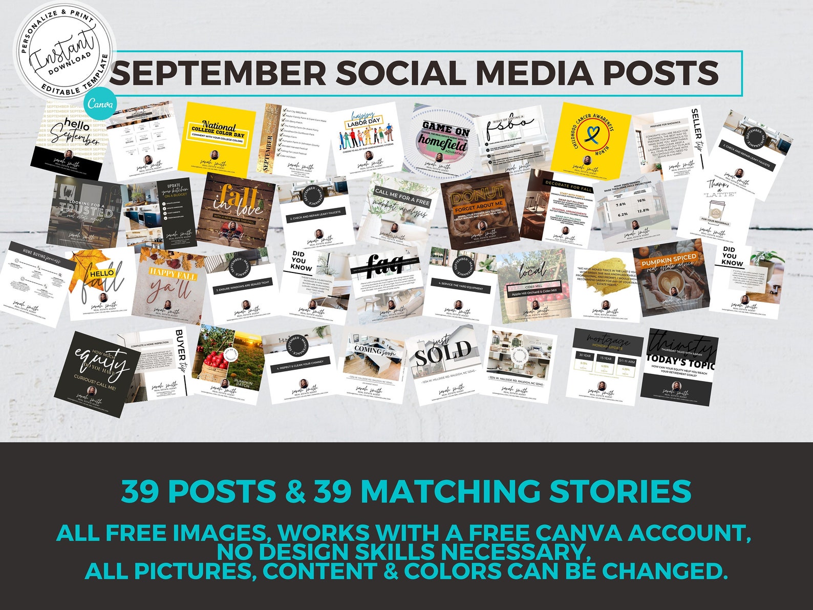 Real Estate September Social Media Post, Real Estate Marketing ...