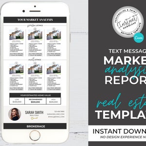 Textable CMA Report | Real Estate Template | Comparative Market Analysis | CMA Packet | Real Estate Agent |Agent Text Message | Canva
