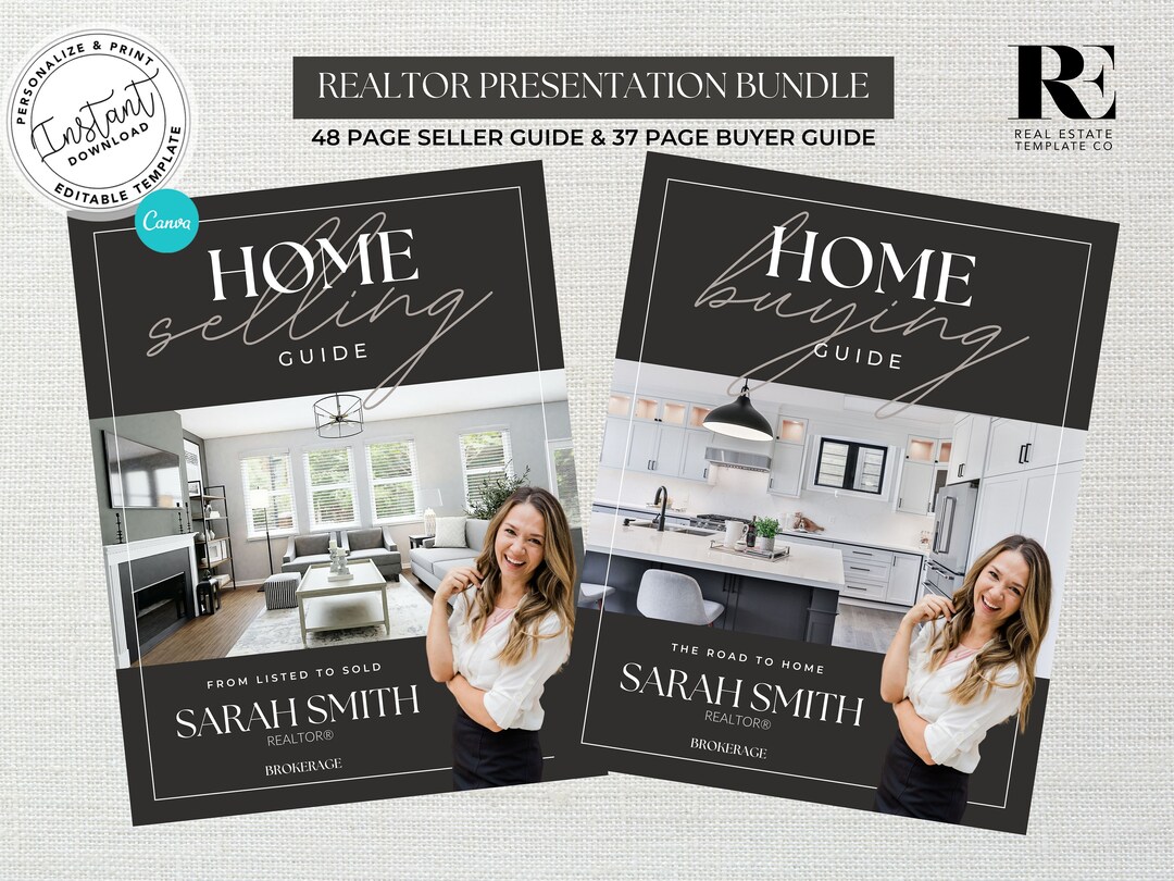 Real Estate Home Buyer and Seller Guide Bundle, Real Estate Template ...