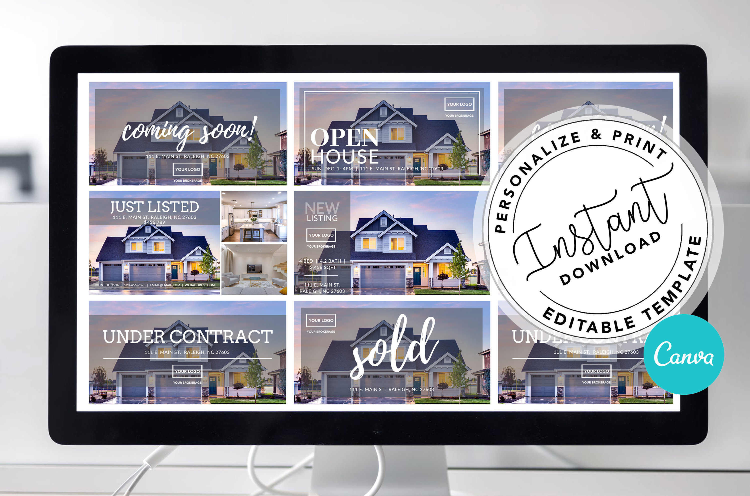 Real Estate Social Media Listing Posts Custom Social Media Etsy