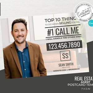 Real Estate Marketing, Real Estate Postcard, Canva Template, Agent Postcard, Real Estate Mailer, Home Seller Postcard, Faming Card, Agent