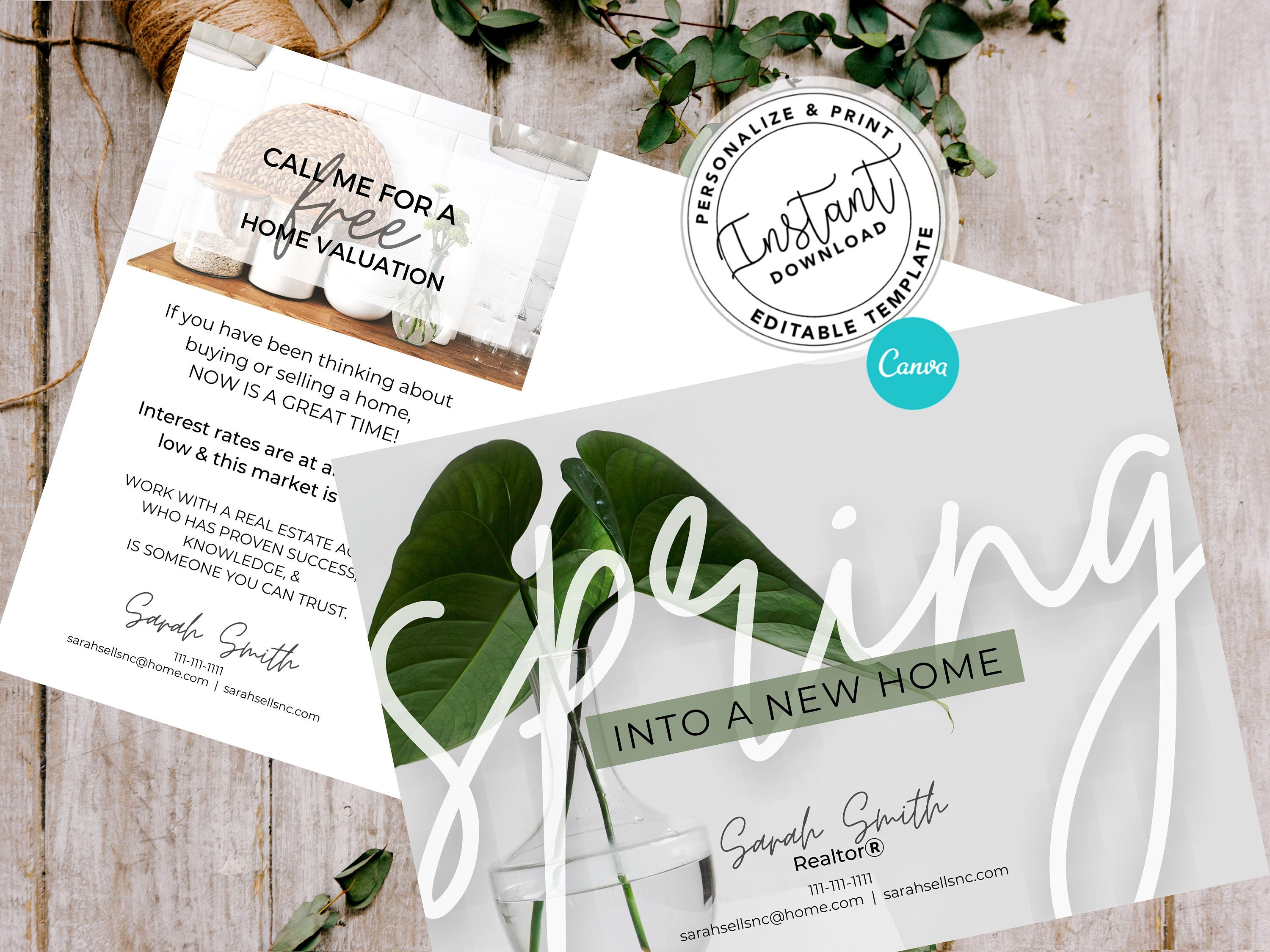 Real Estate Spring Postcards Realtor Spring Card Realtor Etsy