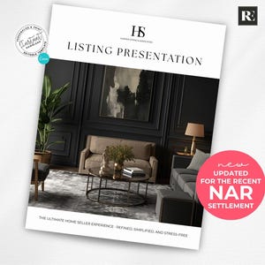2026 Listing Presentation, NAR Settlement, Real Estate Realtor Marketing Canva Template, Listing Consultation, Home Seller Guide, Luxury CMA
