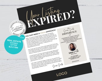 Real Estate Expired Letter, Home Seller Guide, Real Estate Marketing, Your Home Expired Flyer, Real Estate template, Canva, Home didn't sell