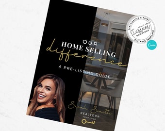 Seller Pre-Listing Presentation, Real Estate Template, Real Estate Marketing, Seller Guide, Canva, Real Estate, Realtor, Pre-Listing Packet