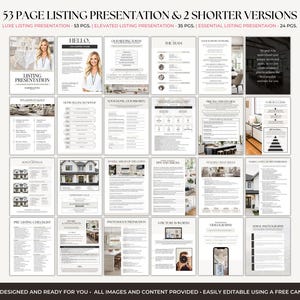 Home seller guide Canva template with pre-listing checklist, market analysis, and professional real estate branding.