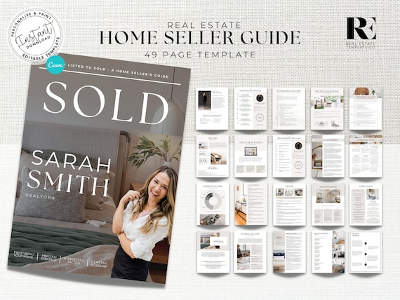 Listing Presentation for Real Estate Agent, Real Estate Marketing, Real Estate Template, Agent Listing Presentation, Seller Guide, Canva