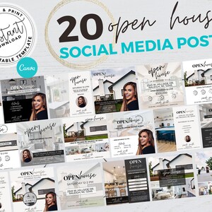 Real Estate, Open House Posts,  Social Media Post, Real Estate Instagram, Listing Update, Real Estate Marketing Template, Instagram Post
