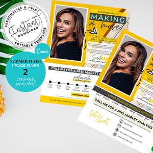 Real Estate Summer Letter Flyer, Agent Farming Flyer, Real estate marketing, Thinking About Making A Move Letter, Editable Canva Template