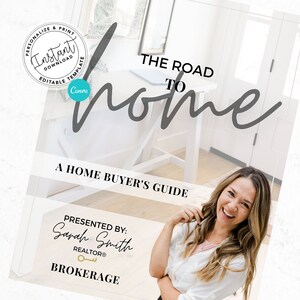 Real Estate Home Buyer Packet, Real Estate Home Buyer Guide, Real Estate Marketing, Real Estate Template, Canva Editable, Instant Download