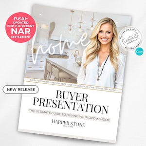 Real Estate Home Buyer Guide, NAR Settlement, Real Estate Agent Marketing, Canva Template, Buyer Presentation, Editable, Buyer Agreement