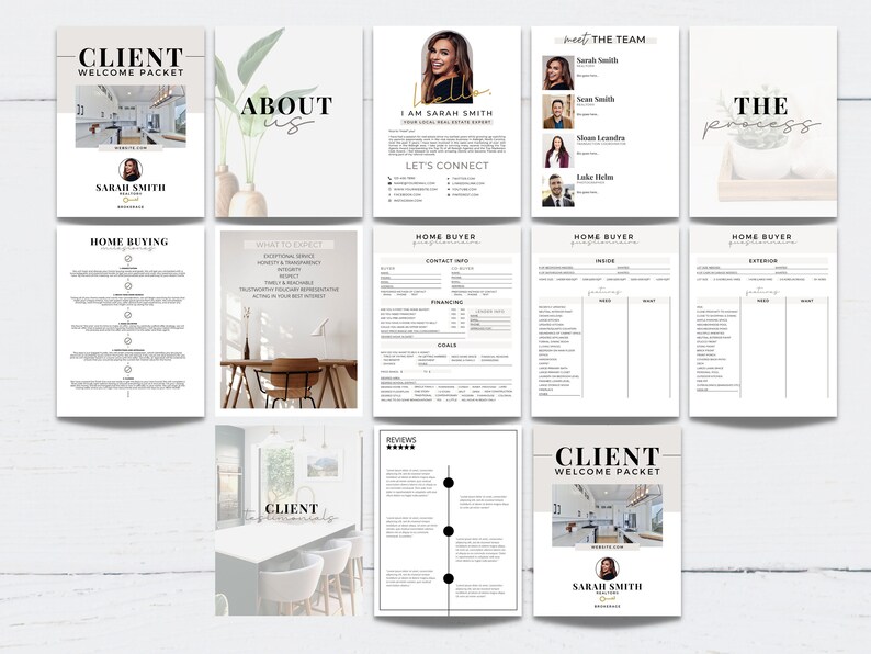 Real Estate Buyer Packet Real Estate Template New Etsy