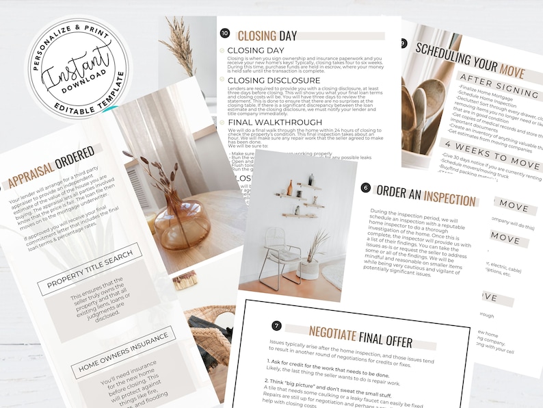 Real Estate Home Buyer Packet Real Estate Home Buyer Guide Etsy