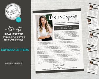 Expired Listing, Expired Letter, Real Estate Marketing, Real Estate Template, Canva Template, Prospecting Letter, Agent Farming, Mailer