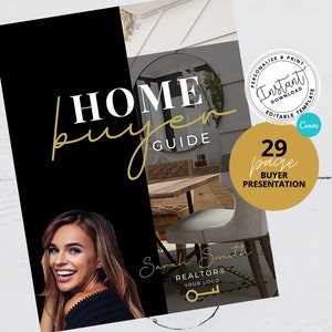 Real Estate Home Buyer Guide, Real Estate Buyer Packet, Real Estate Template, Real Estate Buyer Book, Buyer Presentation, Summer, Canva