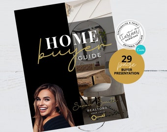 Real Estate Home Buyer Guide, Real Estate Buyer Packet, Real Estate Template, Real Estate Buyer Book, Buyer Presentation, Summer, Canva