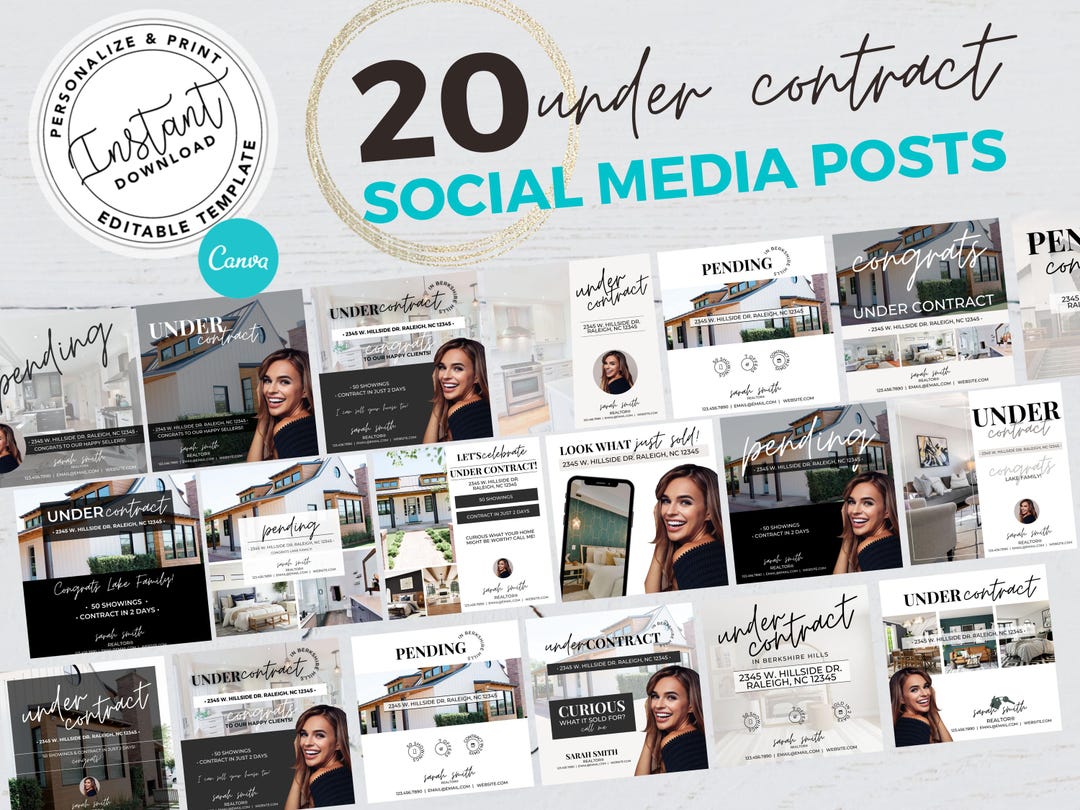 Real Estate Under Contract Social Media Post, Listing Instagram ...