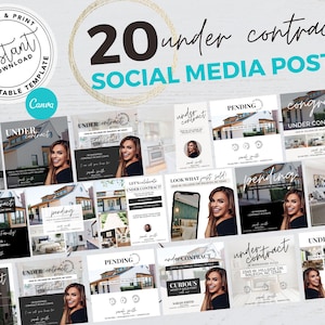Real Estate Under Contract Social Media Post, Listing Instagram, Pending, Real Estate Marketing, Real Estate, Real Estate Marketing Template
