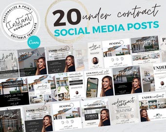 Real Estate Under Contract Social Media Post, Listing Instagram, Pending, Real Estate Marketing, Real Estate, Real Estate Marketing Template