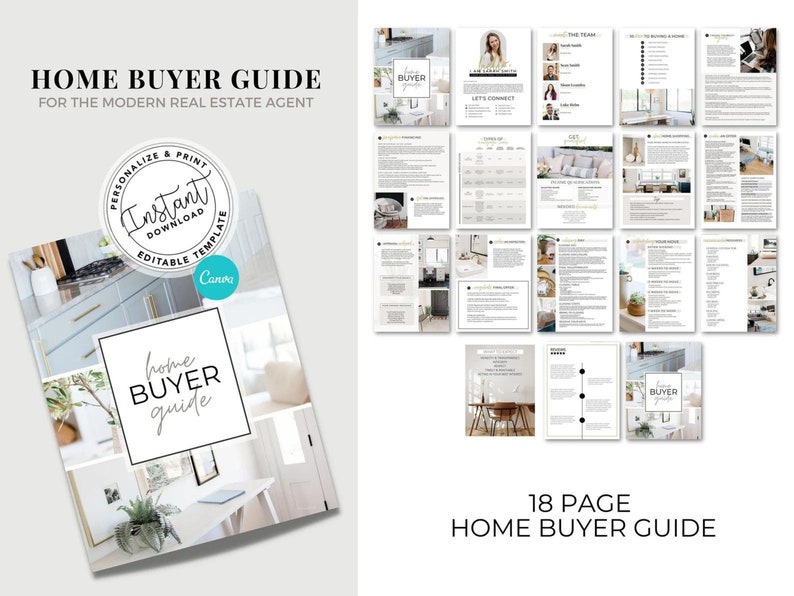 Real Estate Home Buyer and Seller Guide Bundle, Real Estate Template ...