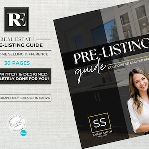 Pre-Listing Real Estate Presentation: Editable Canva Template, Real Estate Marketing, Home Seller Guide, Professional Real Estate Templates