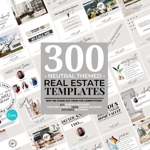 Real Estate Social Media Post, Real Estate Marketing, Facebook Story Template, Instagram, 300 Social Media Templates, Matching Stories