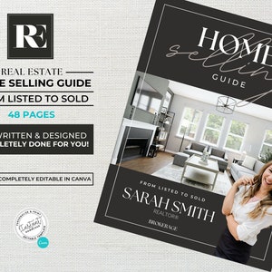 Listing Presentation, Home Seller Guide, Real Estate Template, Canva Template, CMA, Listing Packet, Marketing Packet, Pre-listing, Agent