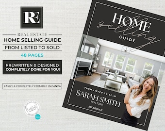 Listing Presentation, Home Seller Guide, Real Estate Template, Canva Template, CMA, Listing Packet, Marketing Packet, Pre-listing, Agent