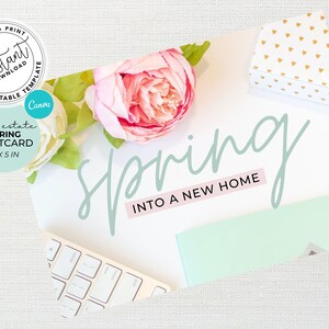 Real Estate Marketing, Real Estate Spring Postcard, Canva Template, Farming Card, Real Estate Mailer, Agent Postcard, Instant Download