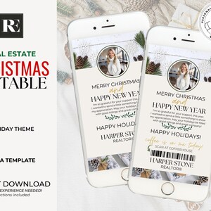 Christmas Digital Textable Card for Real Estate, Textable Christmas Card, Winter Real Estate Marketing, Winter Card, Holiday Gift Card