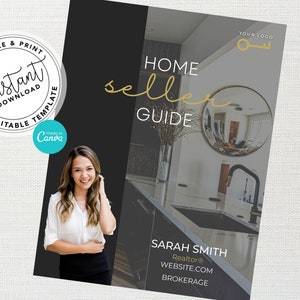 Real Estate Templates, Real Estate Marketing, Listing Presentation for Real Estate, Sellers Guide, Real Estate Guide, Canva Template, PNG