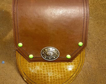 Sacoches De Selle Western Vintage En Cuir - Motif Relief Cousu Main, Occasion, Pour Cheval