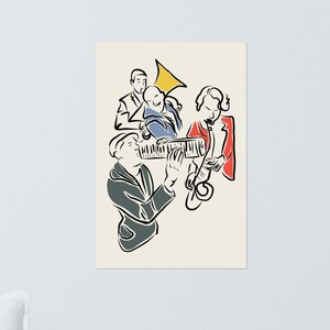 Jazz Poster, New Orleans Jazz Print, Trumpet Print, Jazz Music Decor, Music Studio Decor, Gifts for Jazz Lovers