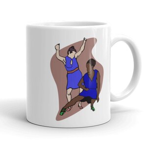 Swing Dance Mug | Lindy Hop Coffee and Tea Mug | Colorful Dancing Illustration of Dancers on White Ceramic Mug