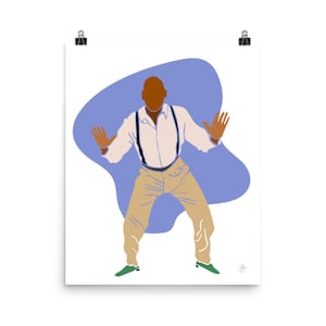 Frankie Manning Illustration Shim Sham Line Dance Swing Dance Lindy Hop Poster for Living Room, Office, Bedroom