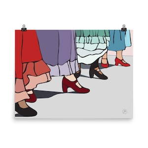 Flamenco Shoes Colorful Poster