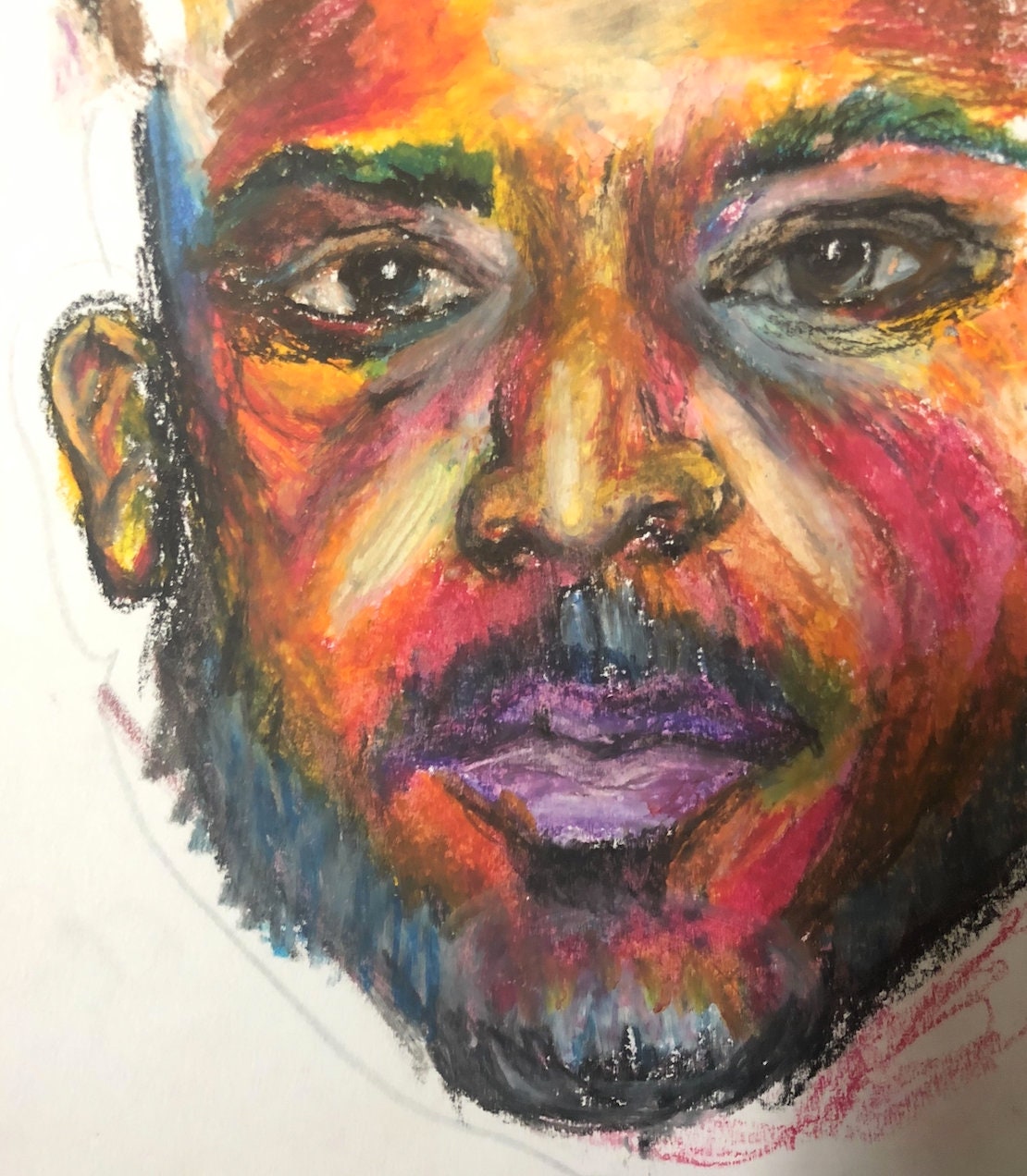 Custom Oil Pastel Portrait | Handmade Musician Art - Etsy