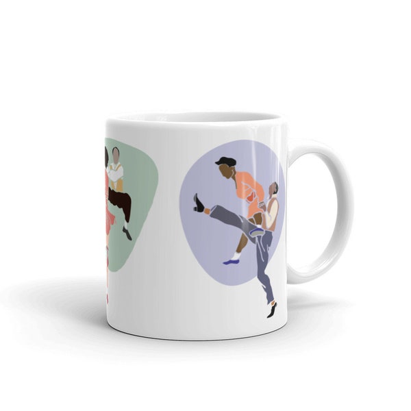 Swing Dancers Tea/Coffee Mug | Colorful Dancers Printed on Mug