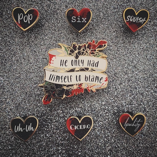 Chicago Cell Block Tango Musical Inspired Quote Hard Enamel Pins Mini Filler Pin Set Heart Broadway Velma Roxy Hart Theatre Theater Gift