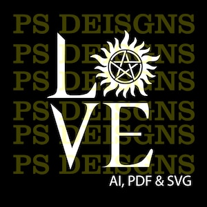 Supernatural "Love" - Digital File - AI, PDF, SVG