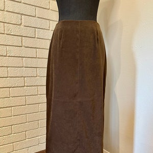 Brown suede maxi skirt cheap