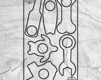 Set 2 - 6 Bottle Opener Acrylic Router Templates