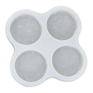 4.5x1&quot; Thick 4 Coaster Silicone Mold - Round