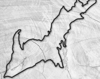 18.5x8.8" Upper State Of Michigan Acrylic Router Template