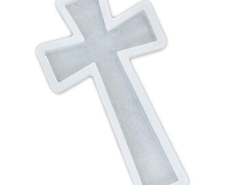 15x8x1" Flared Cross Silicone Mold For Epoxy Resin - Angled Cross Mold