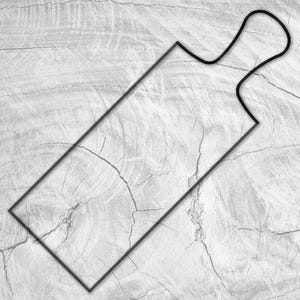 20x7&quot; Cheese Board Paddle Handle Acrylic Router Template