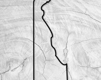 19x6.8" State Of Delaware Acrylic Router Template