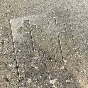 Cross Inlay Acrylic Router Template - 3 Cross Sizes - Etsy