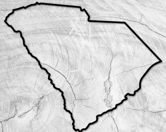 15.3x12.0" State Of South Carolina Acrylic Router Template